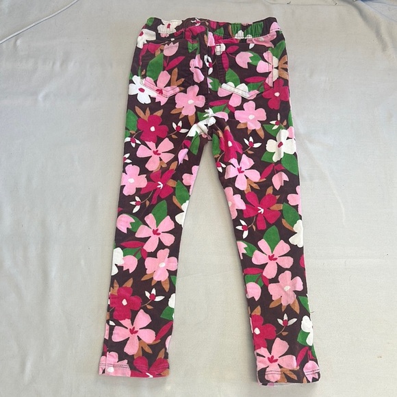 Gymboree NWOT Pink and Red corduroy pants with Vibrant Floral Design - Picture 3 of 4
